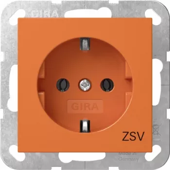 Gira 4188109 SCHUKO ZSV stikkontakt System 55 orange