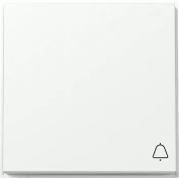 GIRA TX_44 vippe med klokkesymbol, ren hvid silkematt (328666)