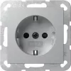 Gira SCHUKO stikkontakt med LED-orienteringslys og shutter, ren hvid 475526