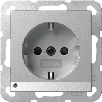 GIRA 417026 SCHUKO-stikdåse med LED-orienteringslys, System 55