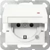 Gira System 55 Schuko-stikkontakt med kontrol-LED, ren hvid 455227