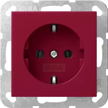 Gira System 55 SCHUKO stikkontakt rød 4455108