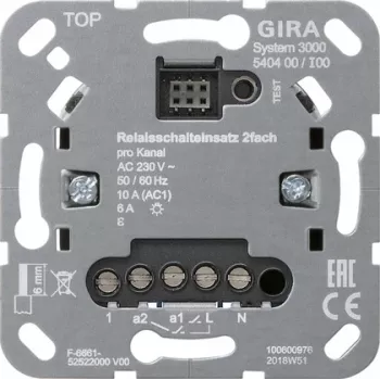 Gira relæ-indlæg 2-delt System 3000 540400