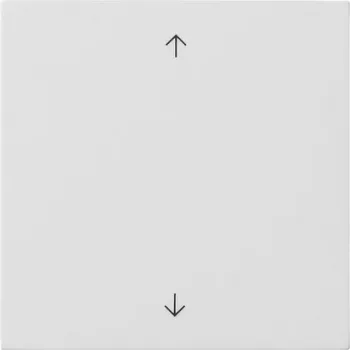 Gira 5361112 vippekontakt-afdækning med pilesymboler til persienne- og rullegardinstyring, ren hvid glans