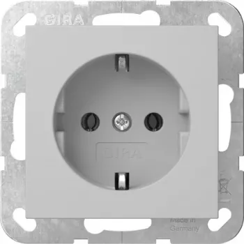 Gira SCHUKO-stikdåse System 55, grå mat, forhøjet berøringsbeskyttelse 4180015