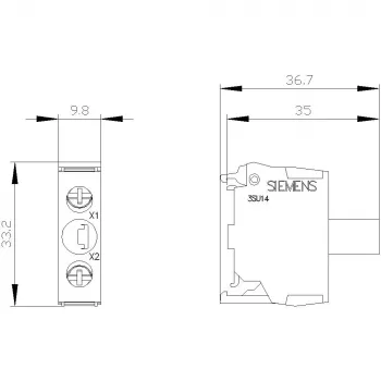 SIEMENS SIRIUS ACT LED-modul med integreret LED, 24V AC/DC, grøn, skrueklemme 3SU14012BB401AA0