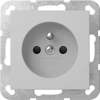 GIRA 4485015 stikkontakt med jordstift og shutter
