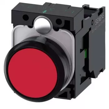 Siemens SIRIUS ACT 3SU1100-0AB20-1BA0 trykknap komplet, plast, rød