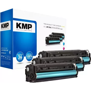 KMP 1236,0030 kompatible tonerpatroner multi-pak til HP LaserJet Pro 200 color M251n/M251nw - cyan, magenta, gul (3-pak, hver 1800 sider)
