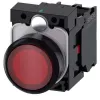 Siemens SIRIUS ACT belyst trykknap, komplet enhed, plast, rød, 22 mm, 1NO+1NC, 24 V AC/DC LED 3SU1102-0AB20-1CA0