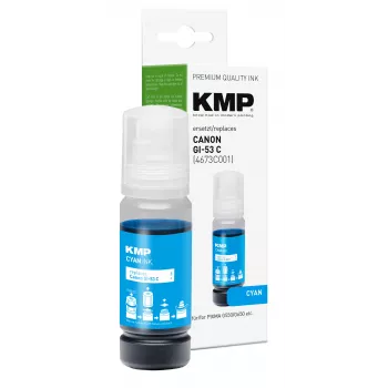 KMP PRINTTECHNIK cyan blækpåfyldningsflaske til Canon GI-53C (4673C001) 60 ml 1583,0003