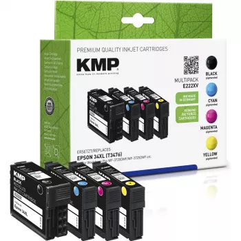 KMP 4-pak kompatible blækpatroner til Epson WorkForce Pro WF-3720-serie – sort, cyan, magenta, gul (1637,4005)