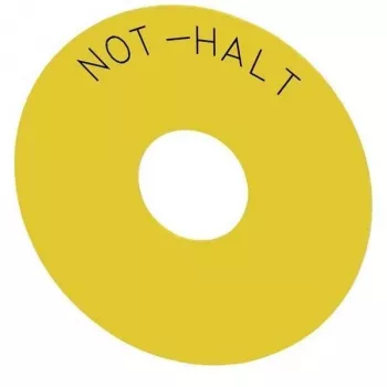 Siemens SIRIUS ACT NØDSTOP-skilt, gul, 75x75 mm, plast, engelsk 3SU1900-0BC31-0AT0