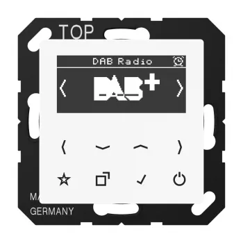 JUNG DAB A WW smartradio DAB+, serie AS/A, alpin hvid