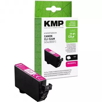 KMP magenta blækpatron kompatibel med Canon CLI-526 M (1513,4006)