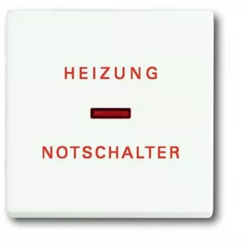 Busch-Jaeger vippe studi hvid med varme-nødstop-symbol til kontaktindsatser (1751-0-3029)