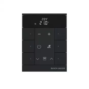 Busch-Jaeger rumtermostat 6-delt, matsort SBR-F-6.0.11-885 (2CKA006220A0900)