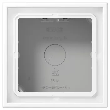 JUNG LS 581 A WWM 1-Gang Surface-Mounted Cap, LS CUBE, Lacquered Thermoset, Snow White Matt