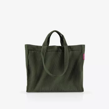 reisenthel Softshopper cord dark matcha GR5057 skuldertaske polyester 28 l