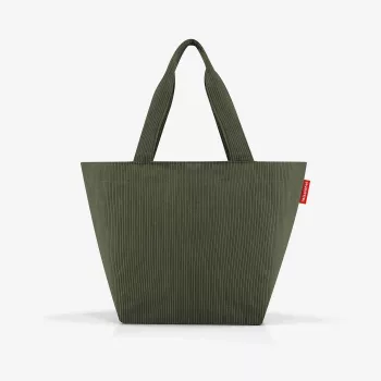 reisenthel Shopper M cord dark matcha indkøbstaske ZS5057 - 15 liter kapacitet