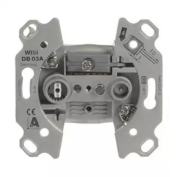 BUSCH-JAEGER 0230-102 Antenneindsats, 2 udgange, slutdåse, hvid 2CKA000230A1554