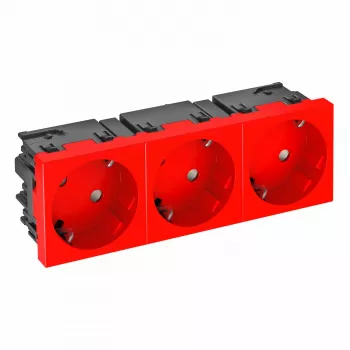 OBO BETTERMANN Connect 45 STD-D3SC SRO3 3-fag Schuko-stikkontakt, 33° vinklet, sort 6120509