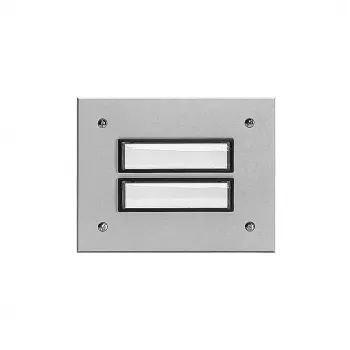 Grothe ETA 802 EV1 dækplade 95x95mm eloxeret aluminium sølv til modulære dørstationer 55802