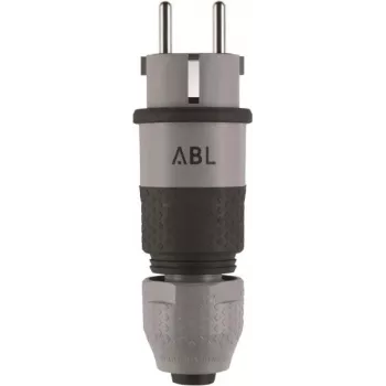 ABL 100000070 Professional 1530 SCHUKO & French/Belgian Plug, Elamid 2K, IP54, Grey/Black