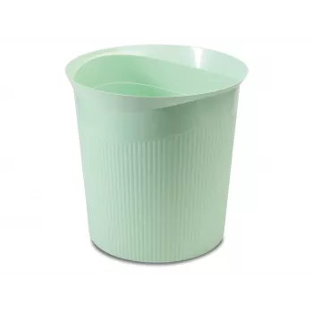 HAN Re-LOOP 13L rund affaldsbeholder, pastelgrøn, 100% PIR genbrugsplast, struktureret 18148-805