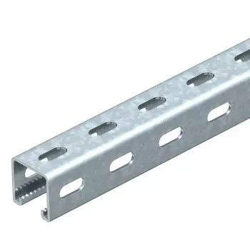 OBO Bettermann MS4141PP03 C-profilskinne med sidehuller, 41x41 mm, 3000 mm, varmforzinket stål 1122500