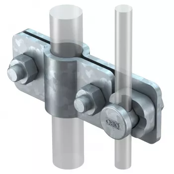 OBO Bettermann tilslutningsklemme 2710/25 25 mm krydsklemme til runde og flade ledere (5001226)