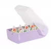 HAN CROCO A7 Landscape Flashcard Box, Pastel Purple Translucent Body with Clear Lid, Polypropylene, 1 Piece 997-887