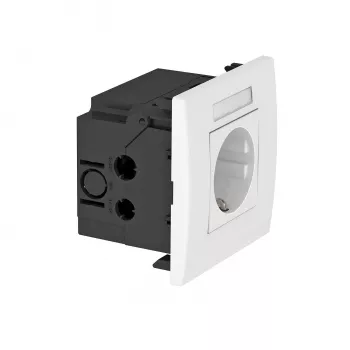 OBO Bettermann BSF apparat-indbygningsstikkontakt 1-dobbelt Schuko ren hvid IP20 indbygning 6119421