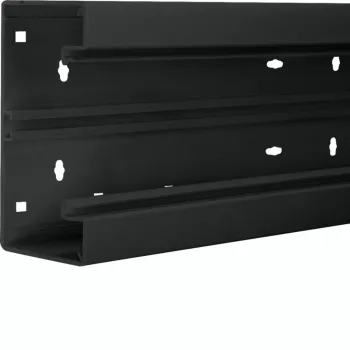 Hager BR6513019011 kabelkanal underdel 2000 mm x 130 mm sort