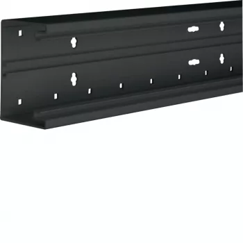 Hager BR6510019011 Tehalit BR kabelkanal underdel, PVC, grafit sort, 80 mm, frontlås, 2 m