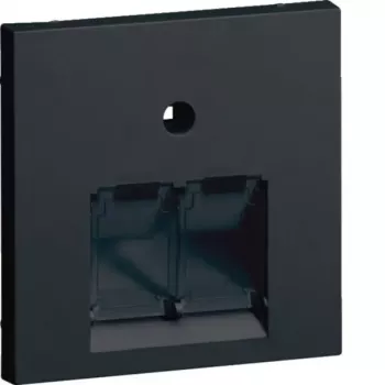 Hager centralskive GZUAE2A9011 UAE 2-fag grafitsort - centralplade - sort