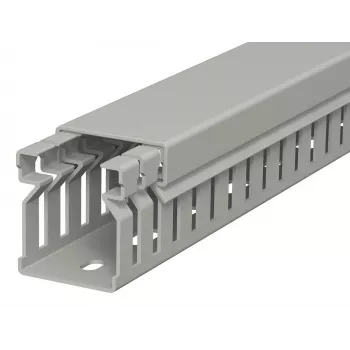 OBO Bettermann LK4 30025 ledningskanal, slidset, 30x25 mm, 2 m, grå 6178005