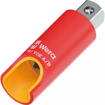 Wera 781 A/B VDE isoleret topnøgleadapter 1/4 inch firkantfatning med mekanisk lås 05024690001