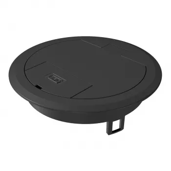 OBO BETTERMANN kabeludtagsklap med børsteforsegling GES R2, grafit sort RAL 9011 7405084