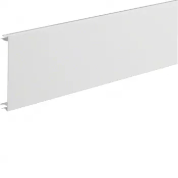 Hager BRA12029016 kanaldæksel til BRA-serien, 120 mm bredde, 2000 mm længde, trafikhvid (RAL 9016)