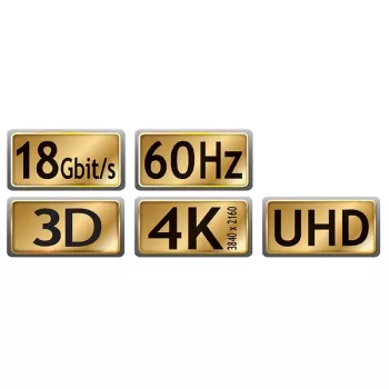 Maxtrack C 215-5 L HDMI-kabel 5 m sort 4K Ultra HD high-speed med Ethernet
