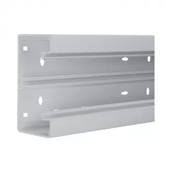 Hager BR6513017035 brystningskanalunderdel, PVC, lysegrå, 65x130 mm, 2000 mm