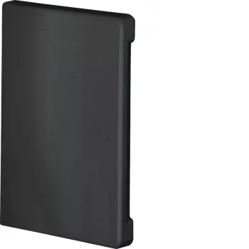 Hager BR6510069011 afslutningsstykke, snitdæksel, halogenfri, grafitsort (RAL 9011), til 65x100 mm kanal
