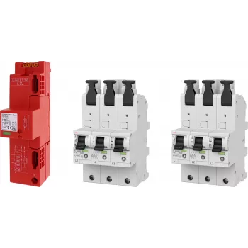DEHN SET 2 DSH ZP B2 LSG 909656 overspændingsbeskyttelsessæt, TT + 2x DSHU