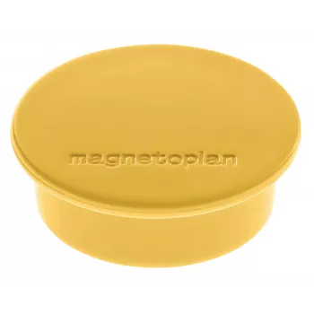 Magnetoplan Discofix Round Magnet Yellow, Solid Ferrite Core, 2.2 kg Holding Force 1662002