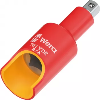 Wera 781 B/A VDE isoleret adapter, 3/8 inch firkantdrev til 1/4 inch sekskant, mekanisk lås 05024692001