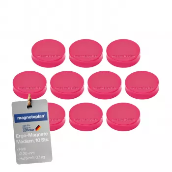MAGNETOPLAN HOLTZ magnet Ergo Medium 1664018 30 mm pink 10 stk.