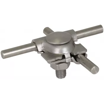 DEHN MV klemme rustfrit stål V4A til rundtråd 8-10 mm fladhovedskrue (391070)