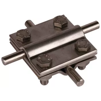 DEHN 319209 krydsforbinder med mellemplade, rustfrit stål V4A