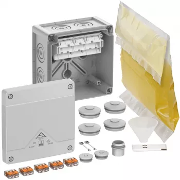 SPELSBERG Abox Pro XT SL-6² Junction Box, IP68, max. Conductor 6 mm², 5-pole, Grey 40646001